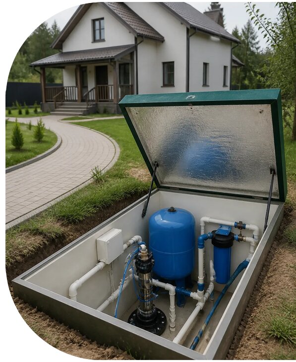 Автономное водоснабжение дома в Выборге от 153315 р. | АПаруса-Вбр